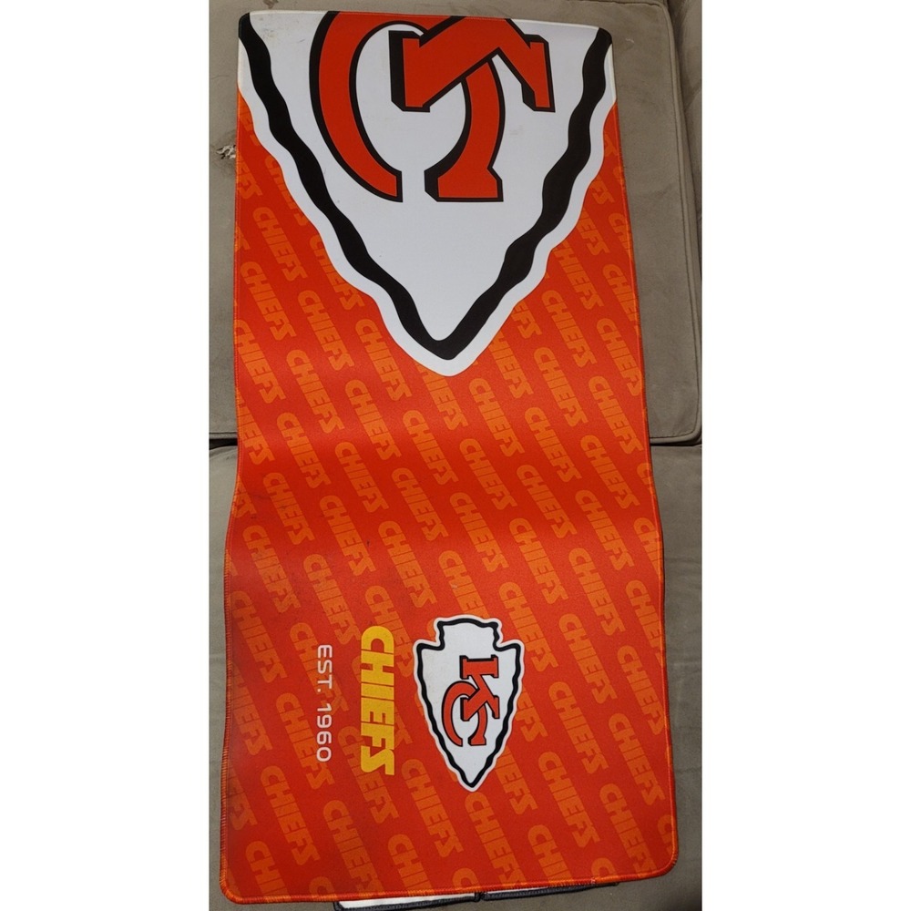 Kansas City Chiefs NFL computer pad 30x60in Red White Yellow Black Football Team